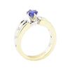 Image 4 : 1.28 ctw Sapphire and Diamond Ring - 14KT Yellow and White Gold
