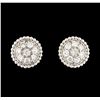 Image 1 : 1.02 ctw Diamond Earrings - 14KT White Gold