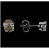 Image 2 : 14KT White Gold 1.04 ctw Diamond Stud Earrings