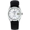 Image 1 : Rolex Mens Stainless Steel MOP Diamond 36MM Datejust Wristwatch With Nylon Strap