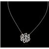 Image 2 : 14KT White Gold 1.45 ctw Diamond Pendant With Chain