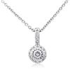 Image 1 : 14k White Gold 0.50CTW Diamond Pendant, (I1-I2/H-I)