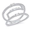 Image 1 : 14K White Gold 0.36CTW Diamond Ring, (SI3/H-I)