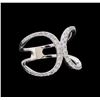 Image 1 : 0.56 ctw Diamond Ring - 14KT White Gold
