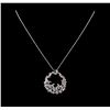 Image 1 : 14KT White Gold 3.14 ctw Diamond Pendant With Chain