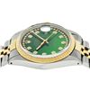 Image 6 : Rolex Mens 2 Tone 14K Green String Diamond 36MM Datejust Wristwatch