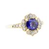 Image 1 : 1.50 ctw Sapphire and Diamond Ring - 14KT Yellow Gold