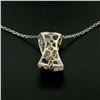 Image 6 : NEW 18k Tri-Color Gold X Pendant w/ 2.18 ctw F VS Pave Round Brilliant Diamonds