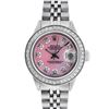 Image 2 : Rolex Ladies Stainless Steel Pink MOP Diamond Datejust Wriwatch