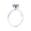 Image 4 : 1.40 ctw Sapphire and Diamond Ring - 14KT White Gold