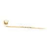 Image 2 : White Crystal Stick Pin - 10KT Yellow