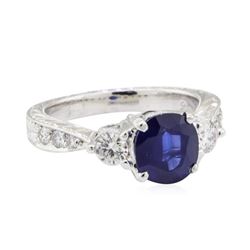 1.99 ctw Sapphire and Diamond Ring - Platinum