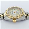 Image 4 : Rolex Ladies 2 Tone 14K MOP Emerald & Pyramid Diamond Diamond Datejust Wriswatch