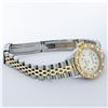 Image 9 : Rolex Ladies 2 Tone 14K MOP Emerald & Pyramid Diamond Diamond Datejust Wriswatch