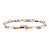 Image 2 : 4.03 ctw Citrine Quartz And Diamond Bracelet - 14KT White Gold