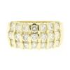 Image 1 : 14kt Yellow Gold 1.48 ctw Bar Set Round Diamond Wide Band Ring