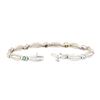 Image 3 : 4.13 ctw Multi-Colored Gemstone and Diamond Tennis Bracelet - 14KT White Gold