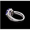 Image 3 : 1.73 ctw Tanzanite and Diamond Ring - 14KT White Gold