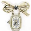 Image 1 : Vintage 18K Gold 12pt Sapphire 15 Jewels Untermeyer Robbins Watch Bow Pin Brooch