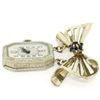 Image 3 : Vintage 18K Gold 12pt Sapphire 15 Jewels Untermeyer Robbins Watch Bow Pin Brooch