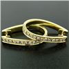 Image 3 : 18kt Yellow Gold 0.75 ctw Diamond Oval Hoop Earrings