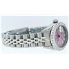 Image 4 : Rolex Ladies Stainless Steel Quickset Pink String Diamond Lugs Datejust Wristwat