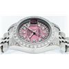 Image 6 : Rolex Ladies Stainless Steel Quickset Pink String Diamond Lugs Datejust Wristwat