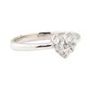 0.41 ctw Diamond Heart Shaped Ring - 14KT White Gold