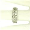 Image 4 : Platinum .65 ctw European & Single Cut Diamond Double Band Ring