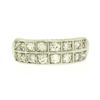 Image 7 : Platinum .65 ctw European & Single Cut Diamond Double Band Ring