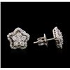 Image 2 : 0.92 ctw Diamond Earrings - 14KT White Gold