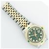 Image 7 : Rolex Mens 2 Tone 14K Green String Diamond & Emerald Datejust Wristwatch