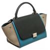 Image 7 : Celine Blue Leather Trapeze Two-Way Bag