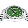 Image 6 : Rolex Mens Stainless Steel Green Diamond & Emerald 36MM Datejust Wristwatch