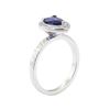 Image 4 : 1.16 ctw Sapphire and Diamond Ring - Platinum