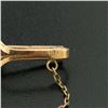 Image 4 : Men's  18k Rose Gold Cabochon Red Ox Blood Coral Tie Clasp w/ Button Loop