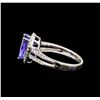 Image 3 : 14KT White Gold 2.51 ctw Tanzanite and Diamond Ring