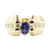 Image 2 : 1.52 ctw Sapphire and Diamond Ring - 14KT Yellow Gold