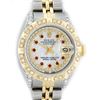 Image 1 : Rolex Ladies 2 Tone 14K MOP Ruby & Pyramid Diamond Datejust Wriswatch