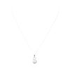 Image 1 : 0.03 ctw Diamond and Silver Pearl Infinity Motif Pendant with Chain - 10KT White