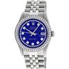 Image 1 : Rolex Mens Stainless Steel Blue String Diamond 36MM Datejust Wristwatch
