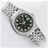 Image 3 : Rolex Mens Stainless Steel Black String Diamond 36MM Datejust Wristwatch With Ro
