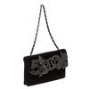 Image 2 : Chanel Black Velvet Precious Symbols Flap Bag