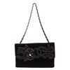 Image 3 : Chanel Black Velvet Precious Symbols Flap Bag