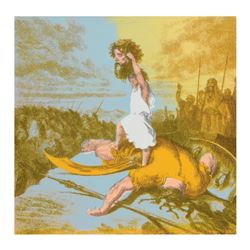 David and Goliath by Steve Kaufman (1960-2010)
