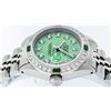 Image 6 : Rolex Ladies Stainless Steel Green Stamp Diamond & Emerald Datejust Wristwatch