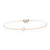 Image 2 : 0.10 ctw Diamond Bow-Motif Bracelet - 14KT Rose Gold