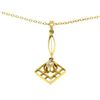 Image 4 : 14k Gold Cushion Mine Cut Diamond Lavalier Pendant