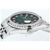 Image 4 : Rolex Mens Stainless Steel Green Vignette Diamond Datejust Wristwatch