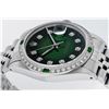 Image 5 : Rolex Mens Stainless Steel Green Vignette Diamond Datejust Wristwatch